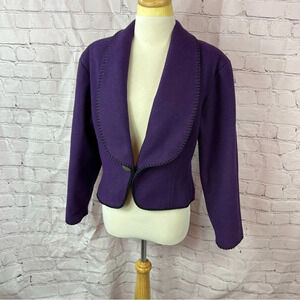 mid-west garment co wool blend western boho blazer jacket sz large